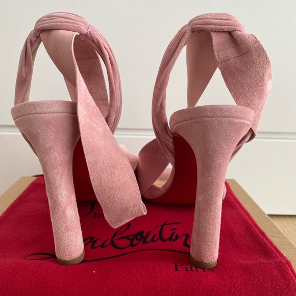 Authentic Christian Louboutin Suede Pink High Sandal size 41 - Picture 11 of 15